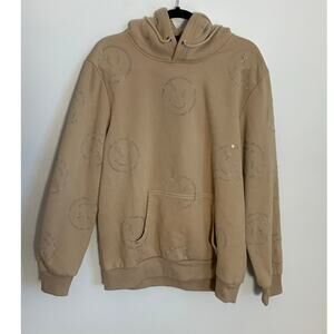 Retrovert‎ Smiley Hoodie in Tan large